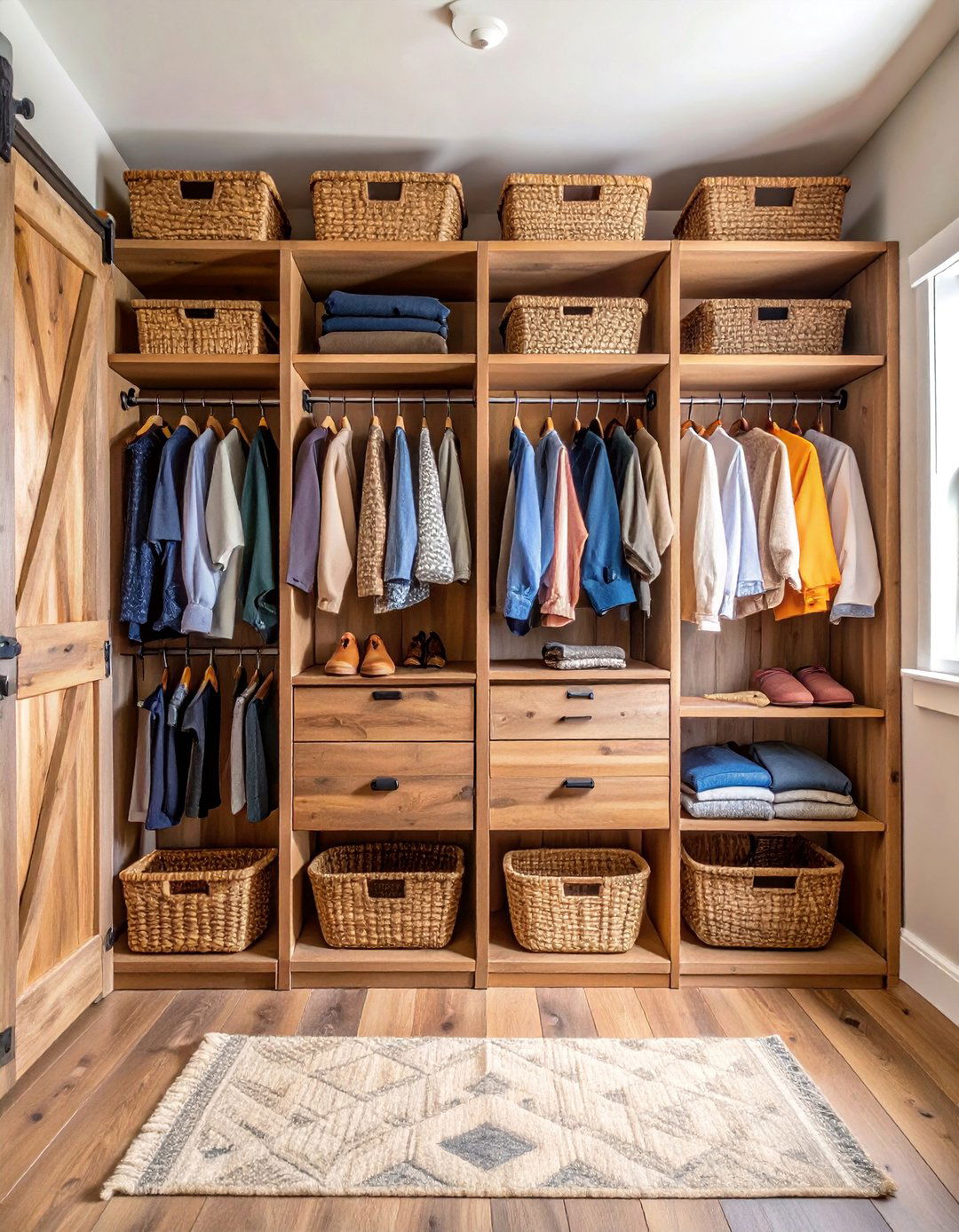 Farmhouse Style Closet with Rustic Elements - 25 Closet Ideas