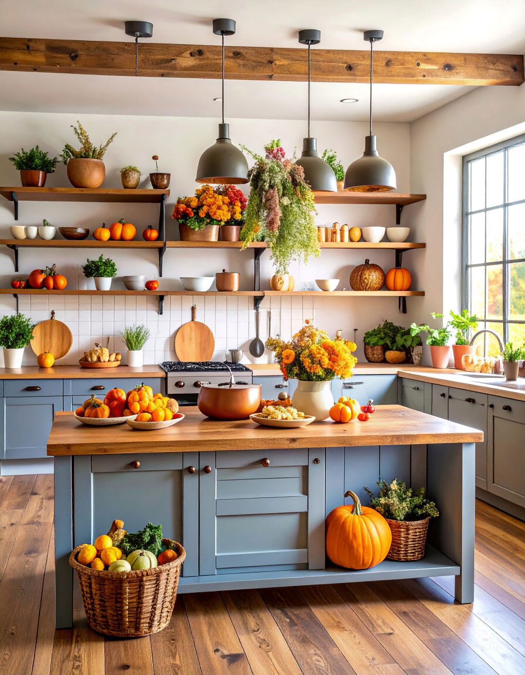 Farmhouse Thanksgiving Kitchen Decor - 25 Thanksgiving Decoration Ideas