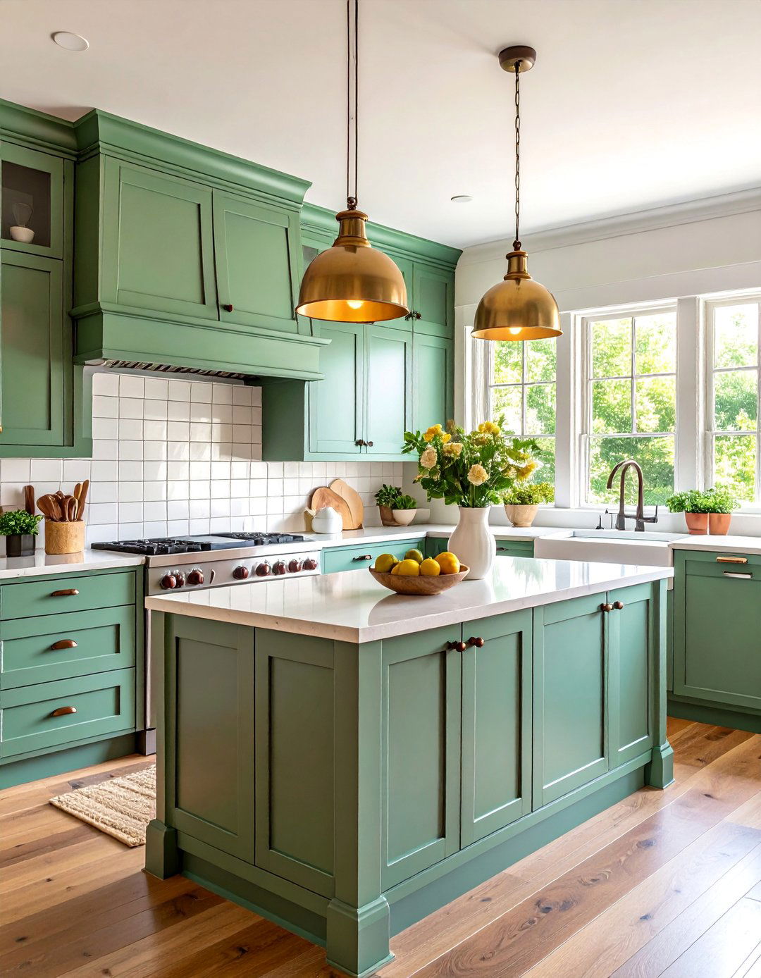 Farmhouse Townhouse Kitchen with Apron Sink - 25 Townhouse Kitchen Ideas