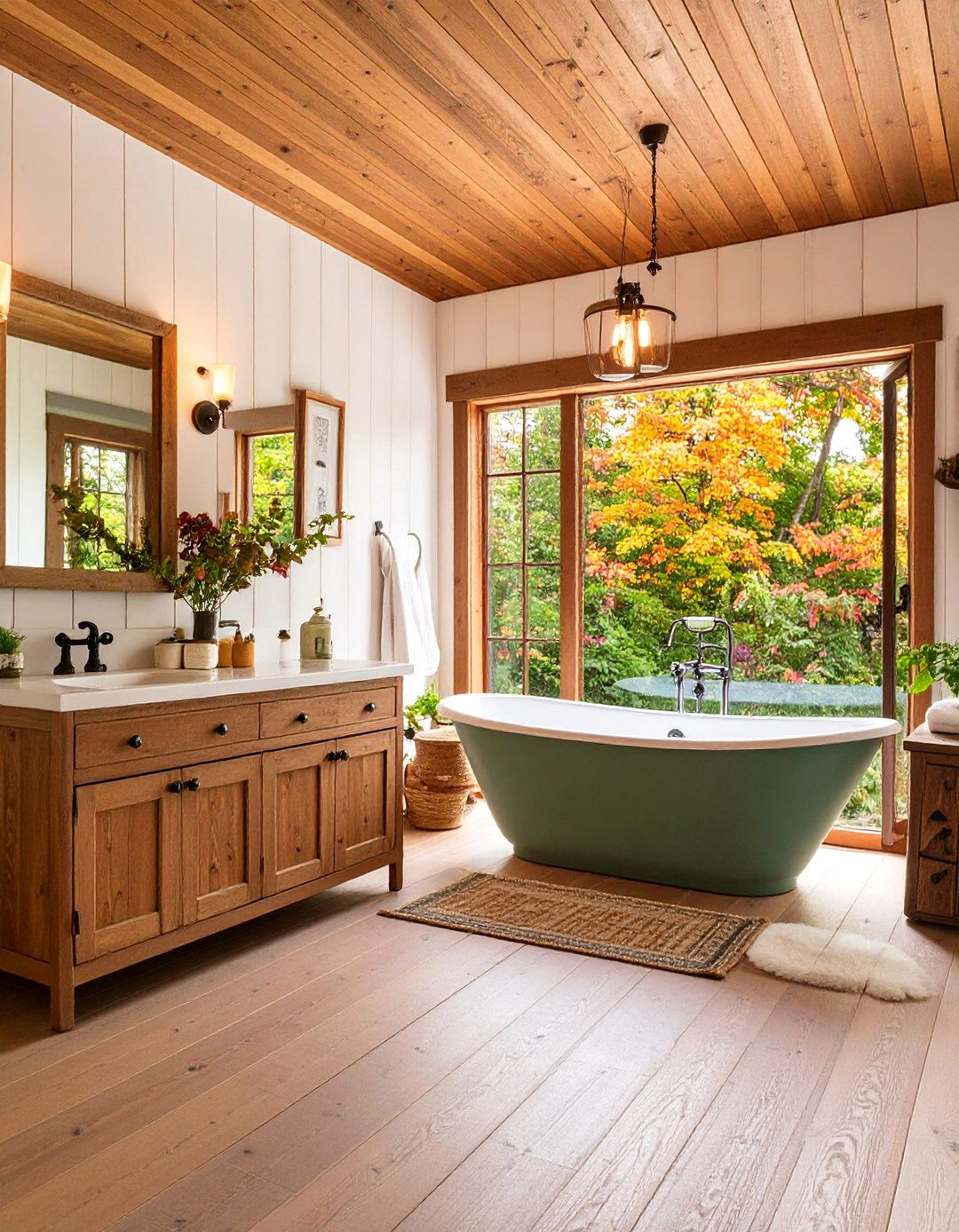 Farmhouse Vintage Pool Bathroom - 25 Pool Bathroom Ideas