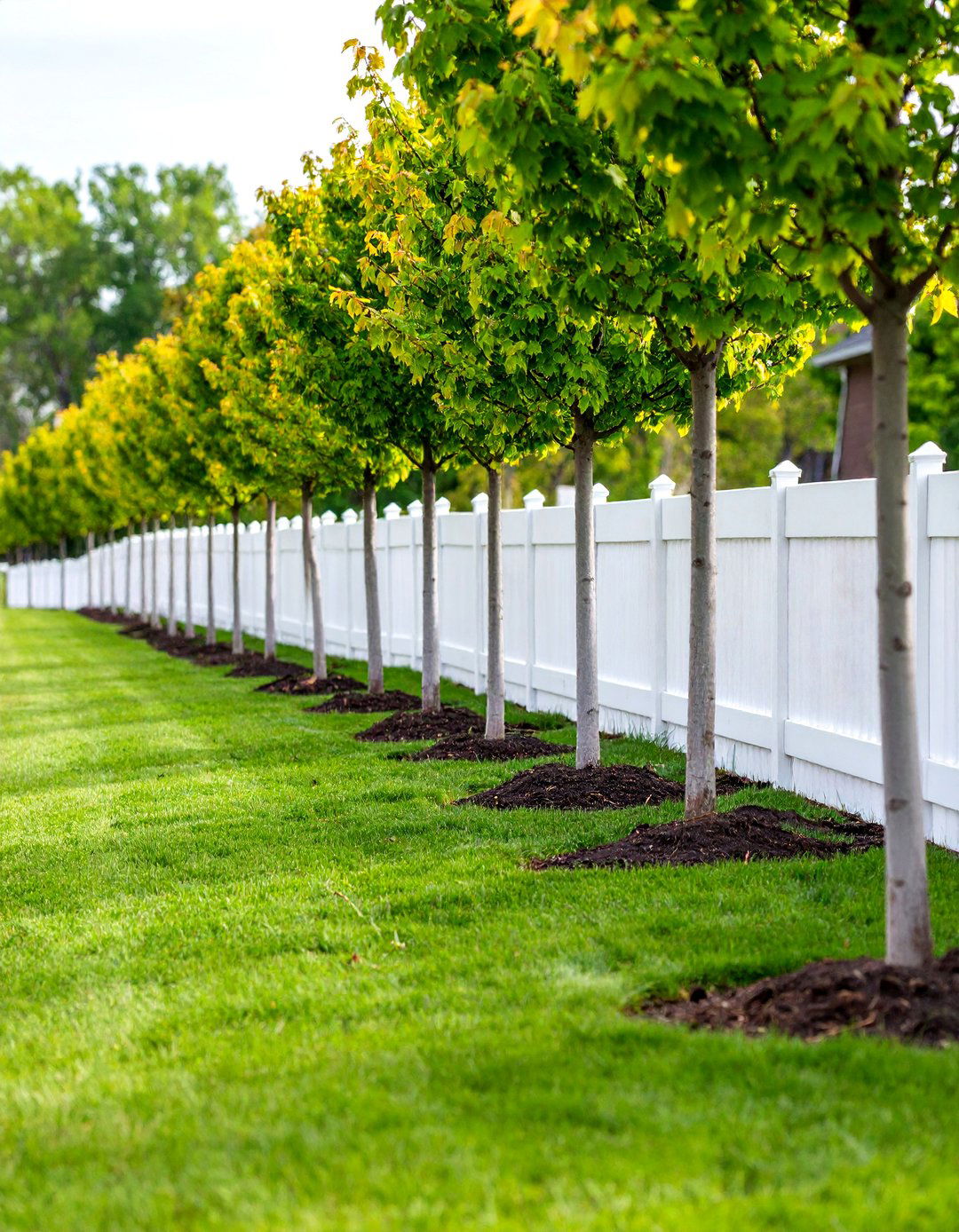 Fast Growing Tree Privacy Border - 25 Backyard Privacy Ideas