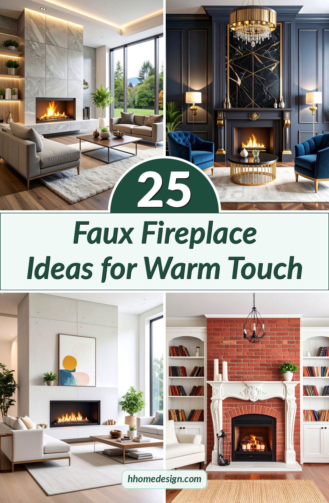 25 Faux Fireplace Ideas for Warm Touch