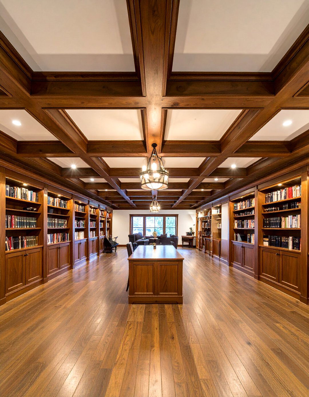 Faux Wood Beam Grid Ceiling - 25 Basement Drop Ceiling Ideas