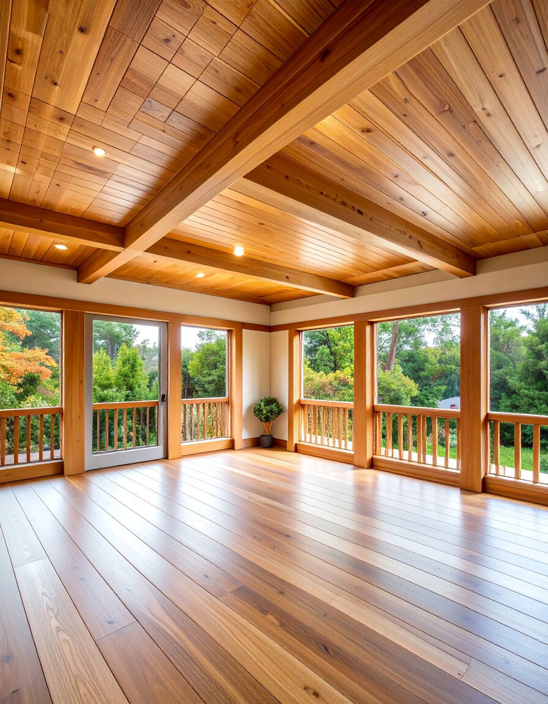 Faux Wood Plank Budget Friendly - 25 Porch Ceiling Ideas