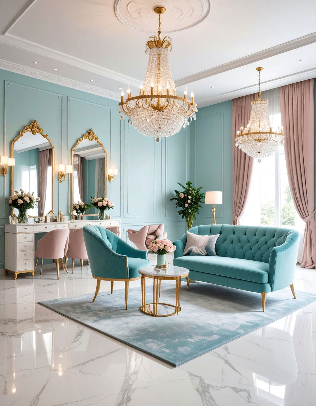 Feminine Contemporary Chic Salon - 25 Salon Interior Design Ideas