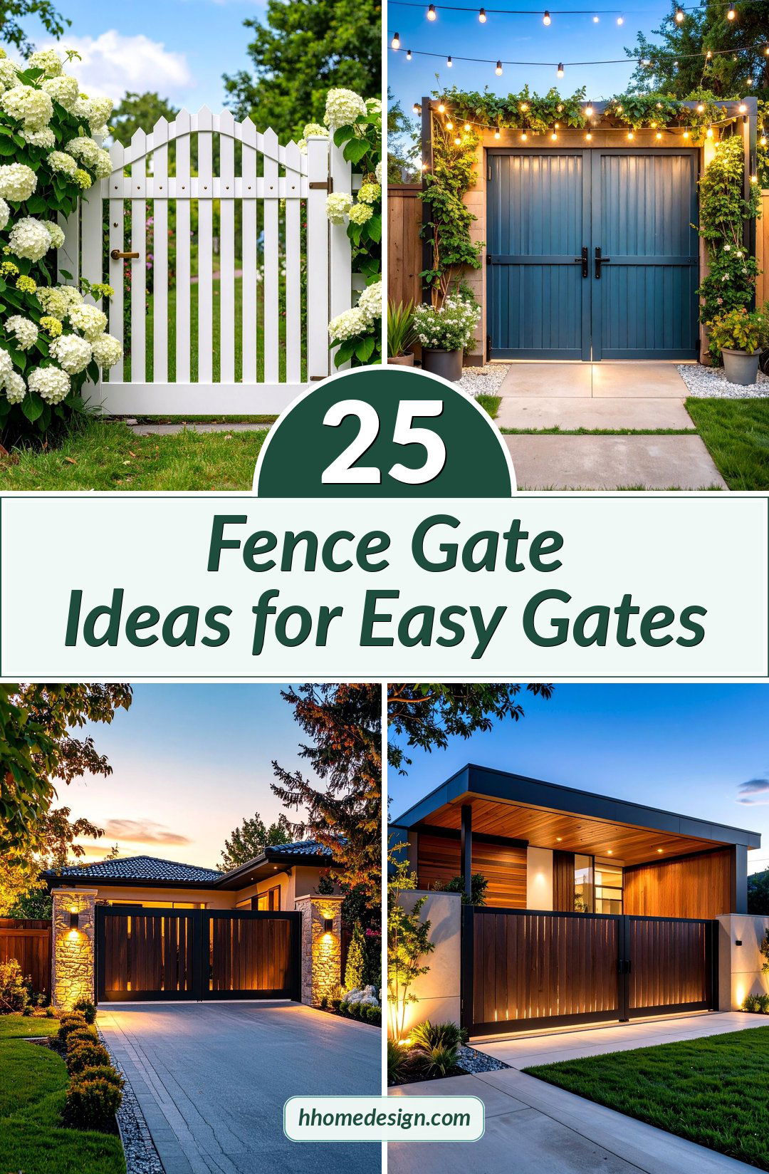 25 Fence Gate Ideas for Easy Gates