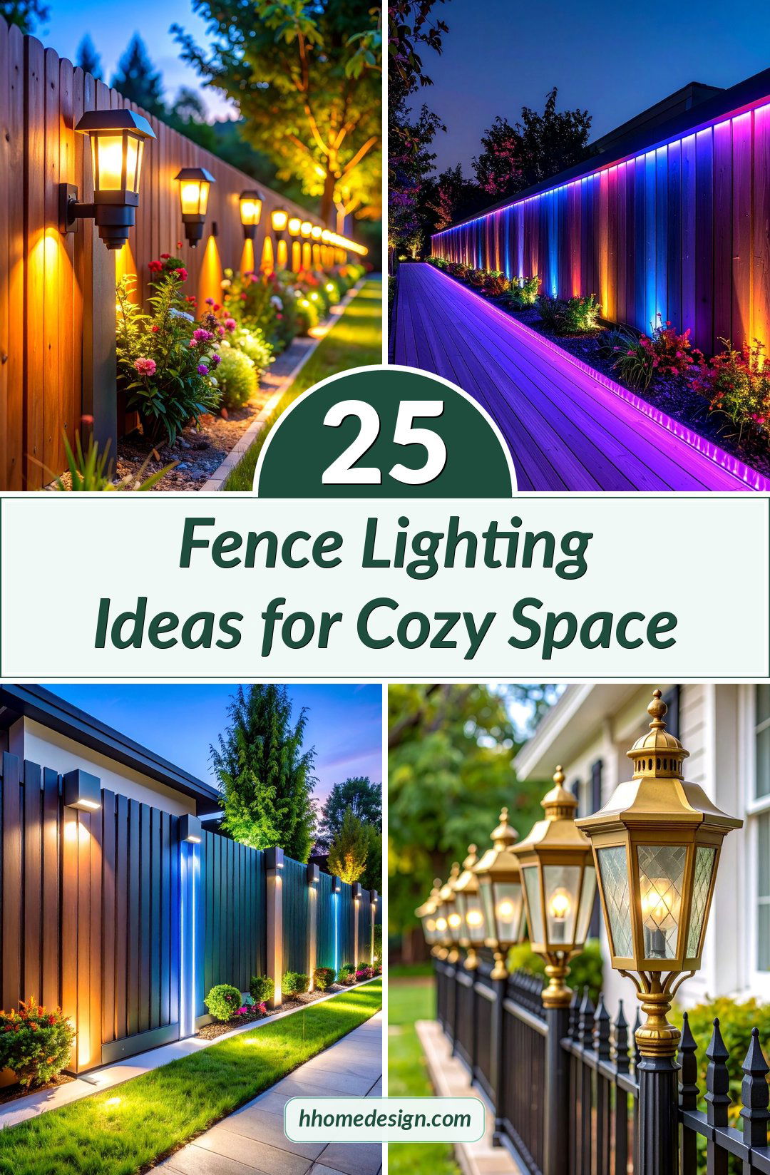 25 Fence Lighting Ideas for Cozy Space