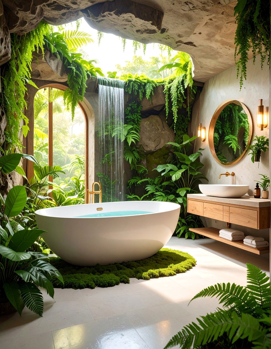 Fern Grotto Bathroom Sanctuary - 25 Greenhouse Bathroom Ideas