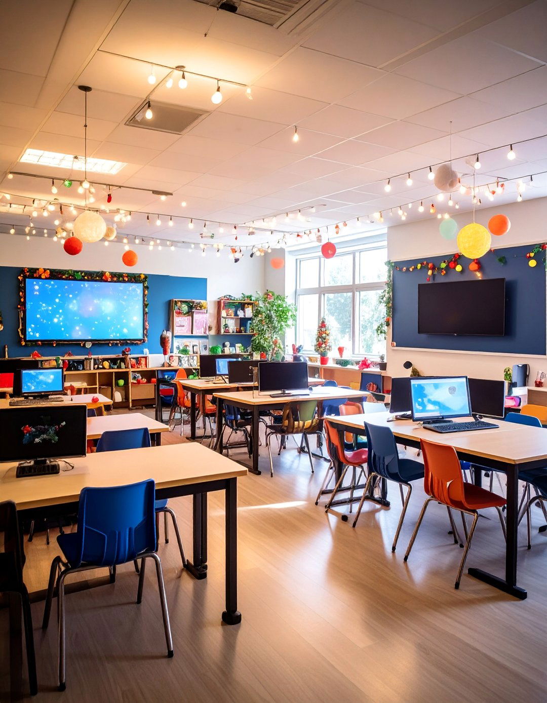 Festive Holiday Theme Lighting - 25 Classroom Lighting Ideas