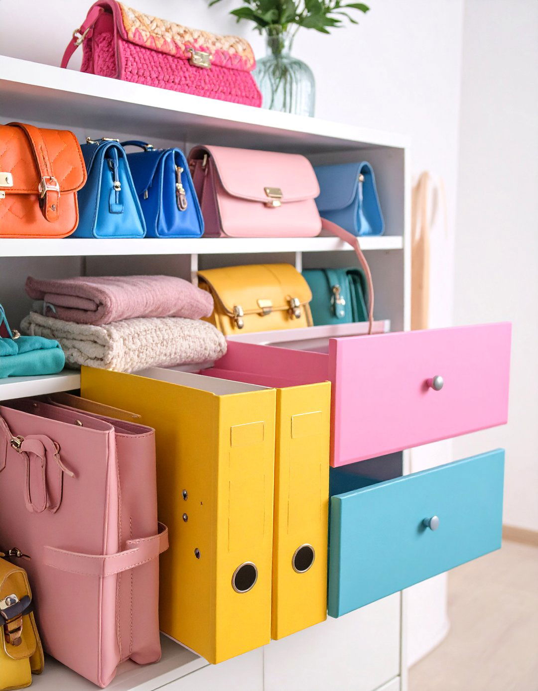 File Holder Repurpose System - 25 Purse Storage Ideas