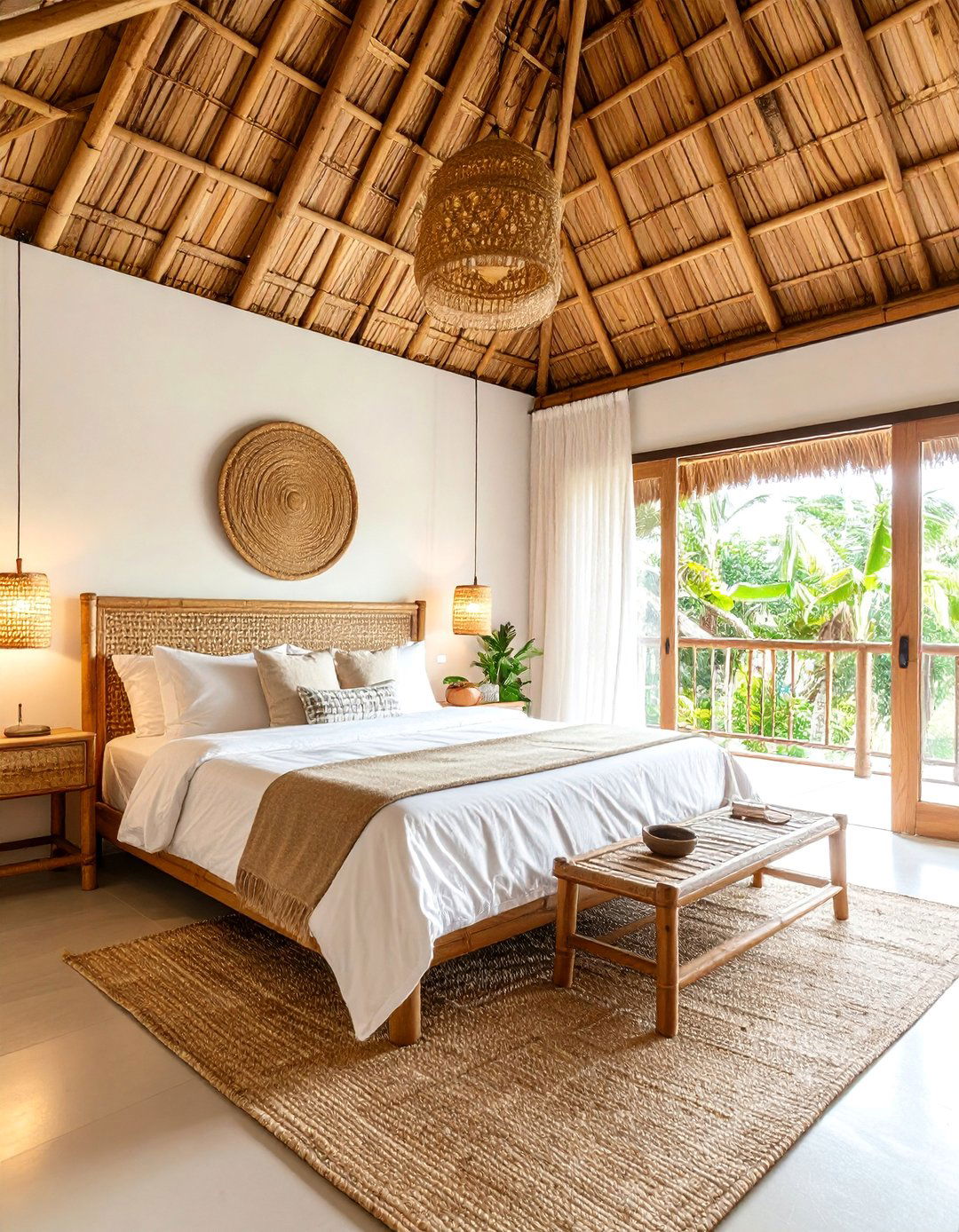 Filipino Bahay Kubo Bedroom with Bamboo Construction - 25 Asian Bedroom Ideas