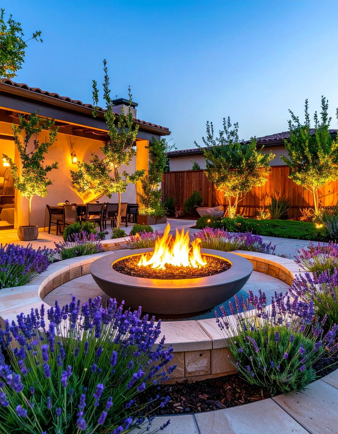 Fire Bowl Garden Surround - 25 Patio Small Garden Ideas