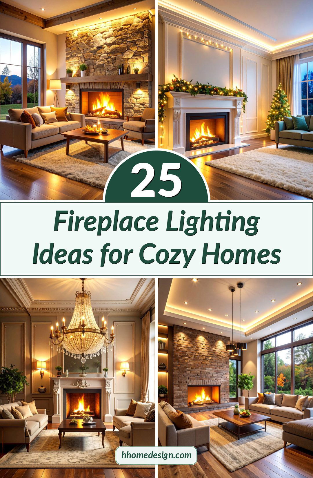 25 Fireplace Lighting Ideas for Cozy Homes