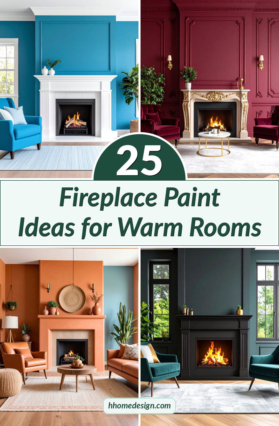 25 Fireplace Paint Ideas for Warm Rooms