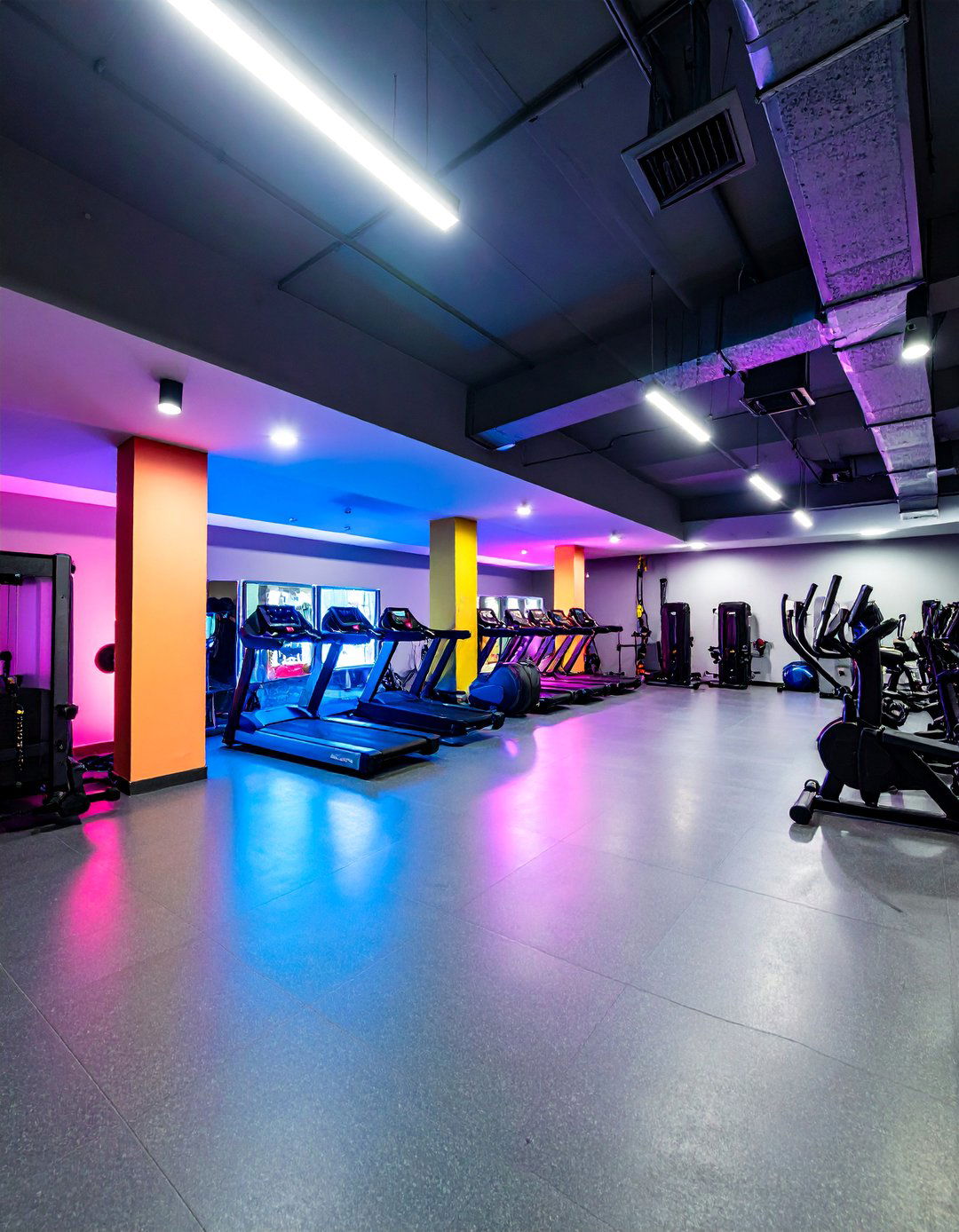 Fitness Integrated Basement with Active Gaming - 25 Basement Game Room Ideas