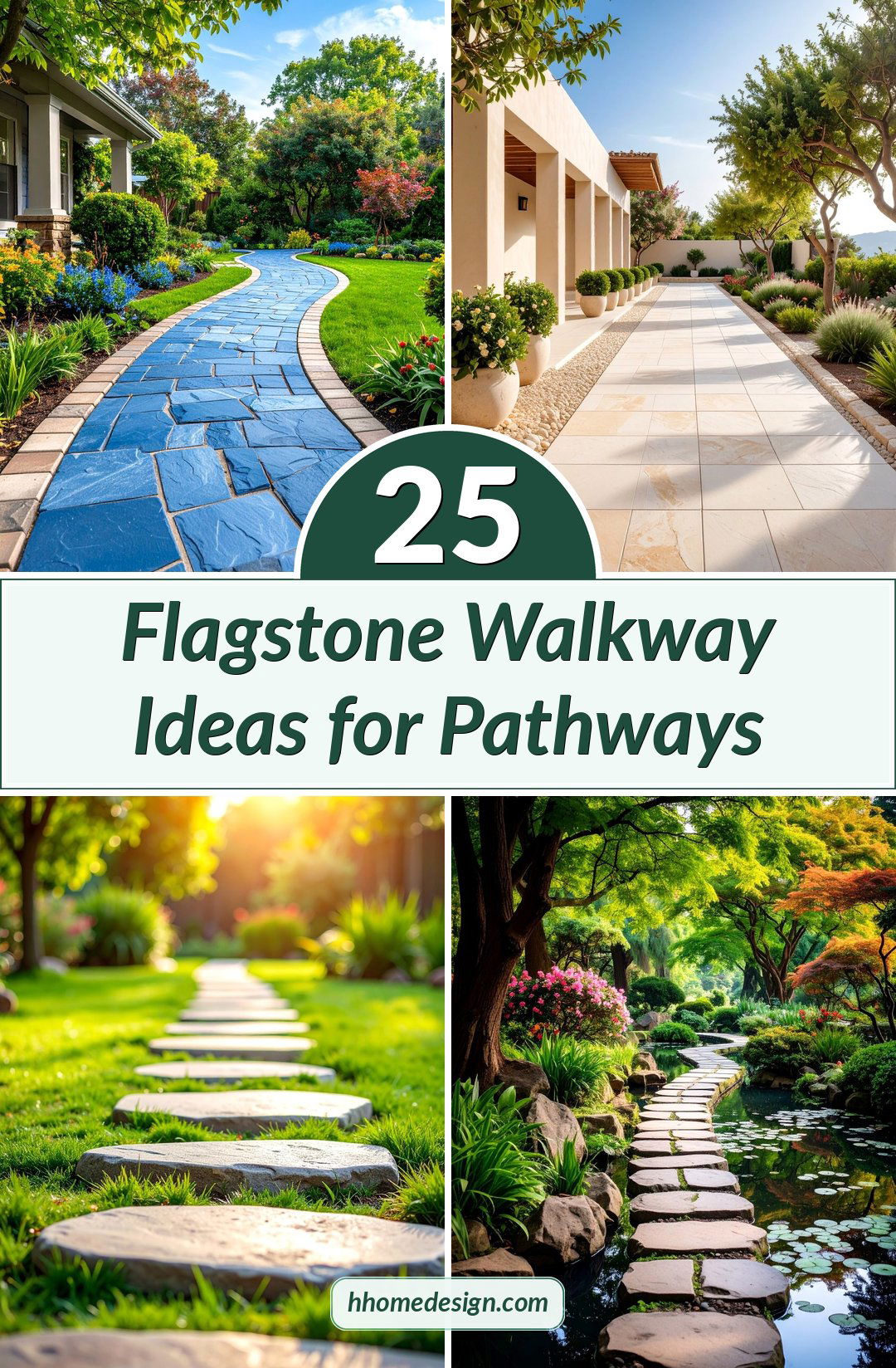 25 Flagstone Walkway Ideas for Pathways