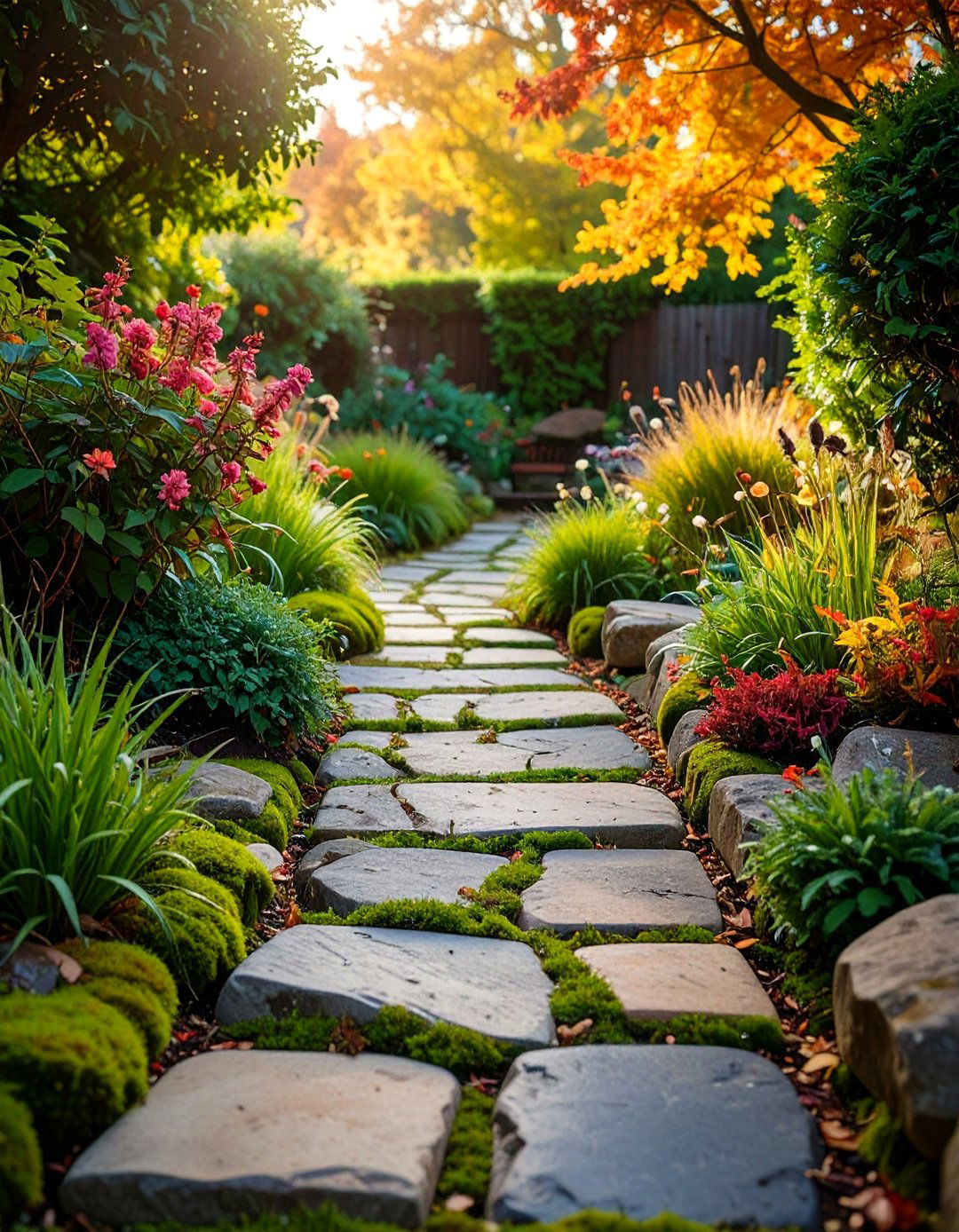 Flagstone Walkway with Natural Joints - 25 walkway ideas