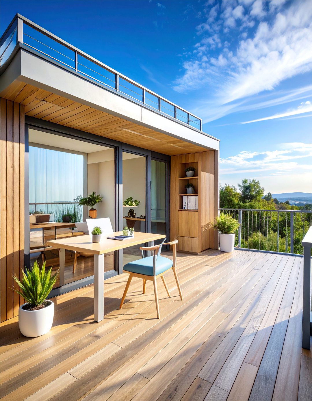 Flexible Modular Balcony Office with Seasonal Adaptability - 25 Balcony Office Ideas