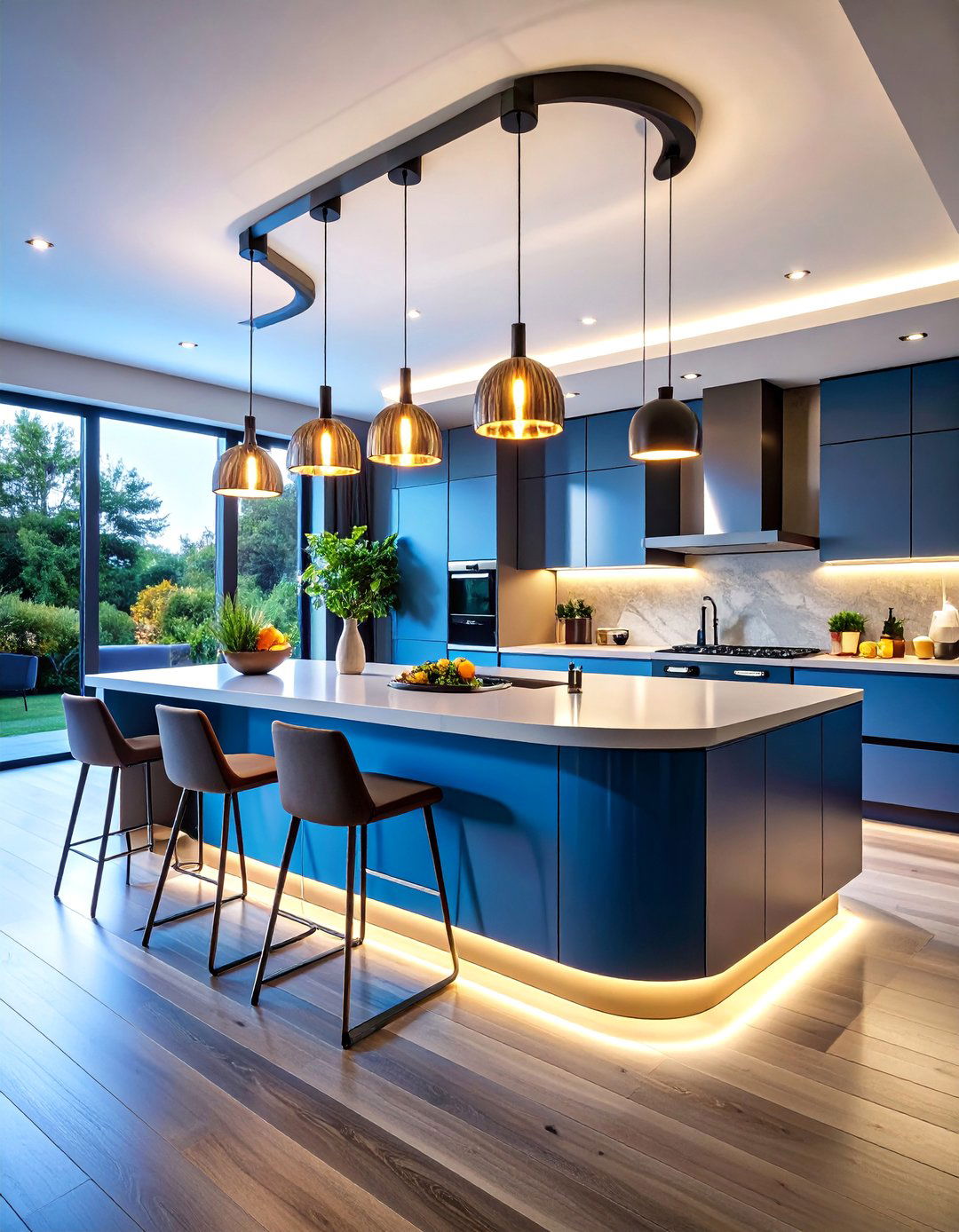 Flexible Monorail System for Kitchen Islands - 25 Kitchen Track Lighting Ideas