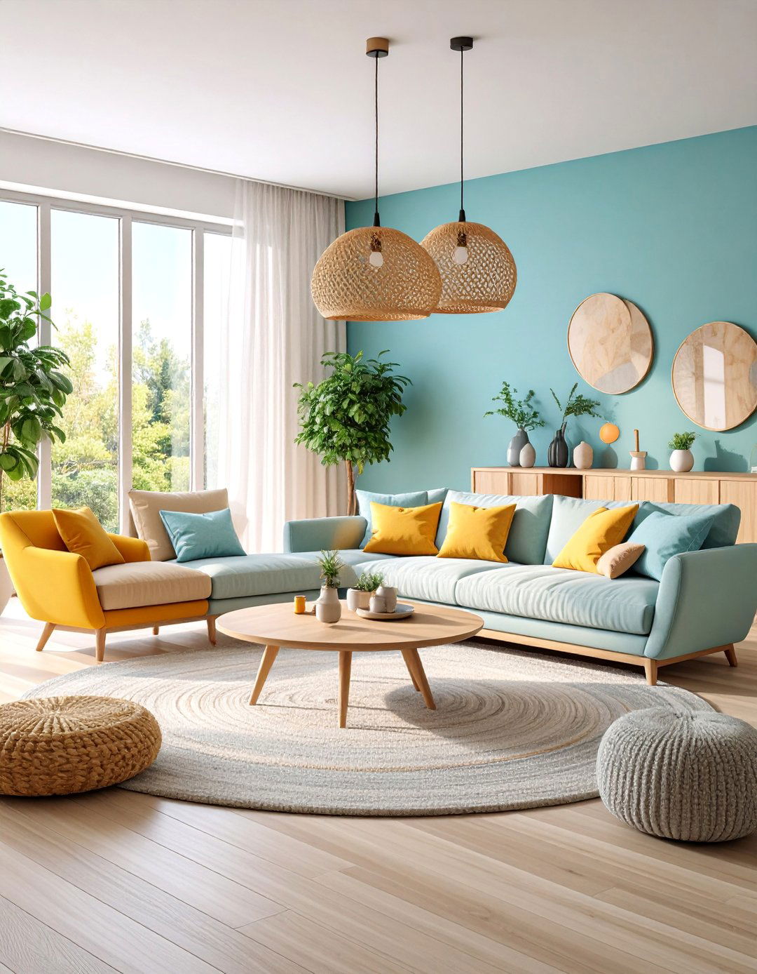 Floating Boomerang Sofa for Open Concepts - 25 Living Room Couch Ideas