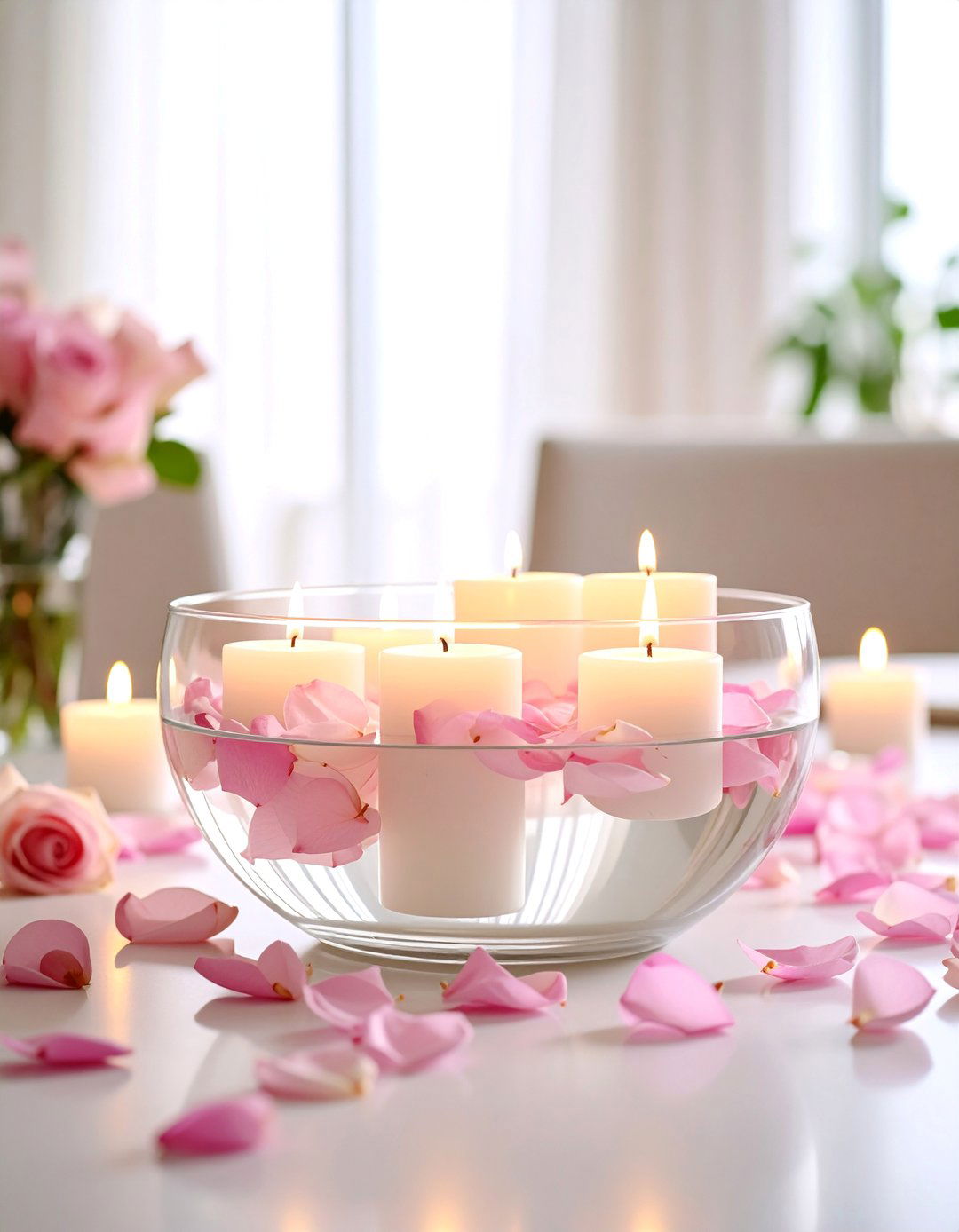 Floating Candle Bowl Centerpiece - 25 Centerpiece Ideas