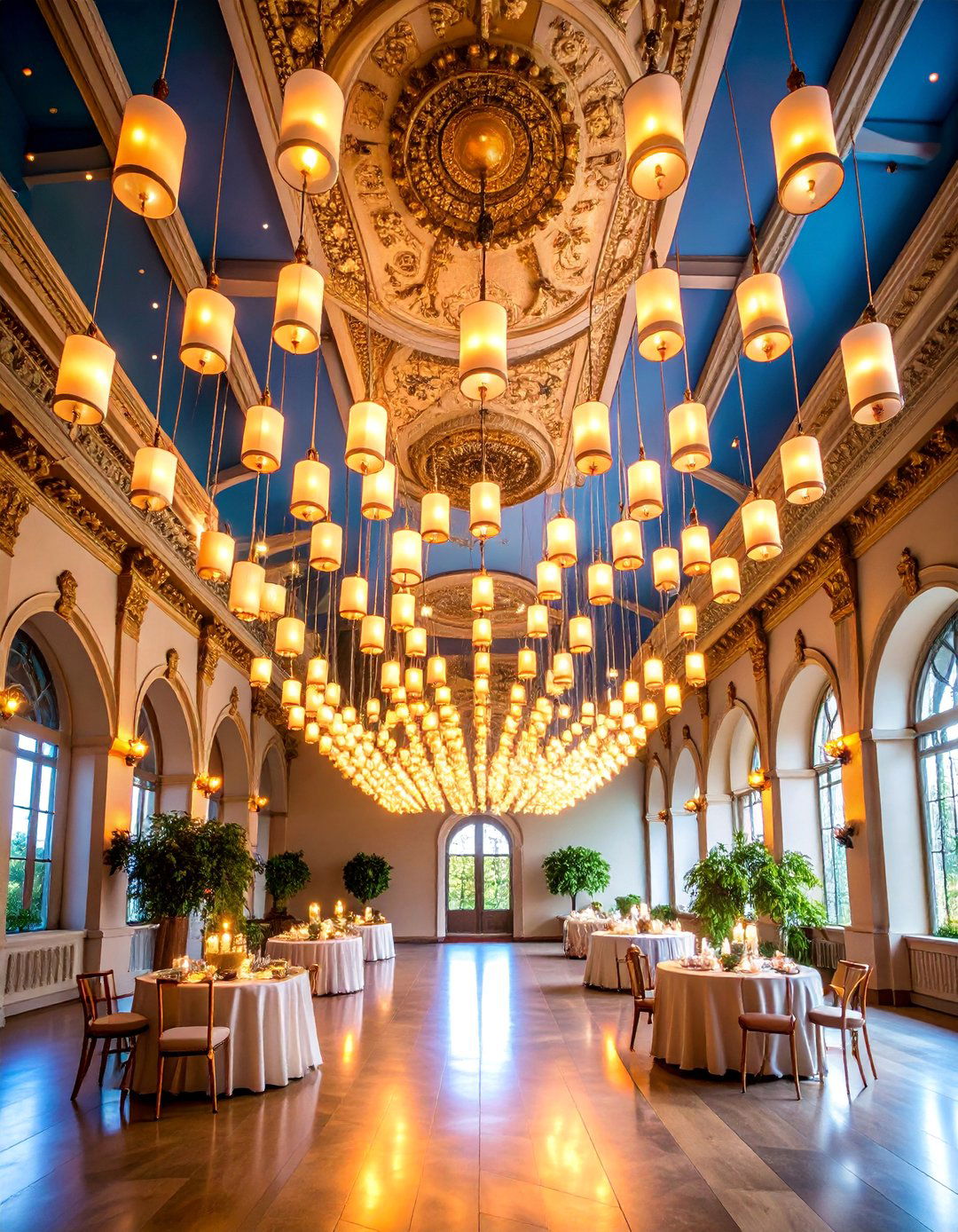 Floating Candles Ceiling Design - 25 Harry Potter Decor Ideas