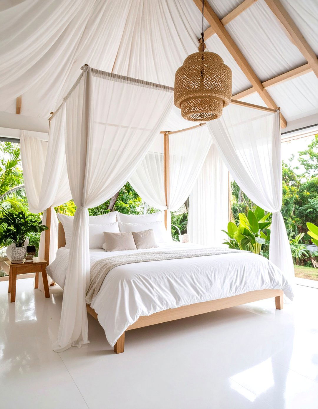 Floating Canopy Dreamy Bedroom - 25 Clean Girl Room Ideas