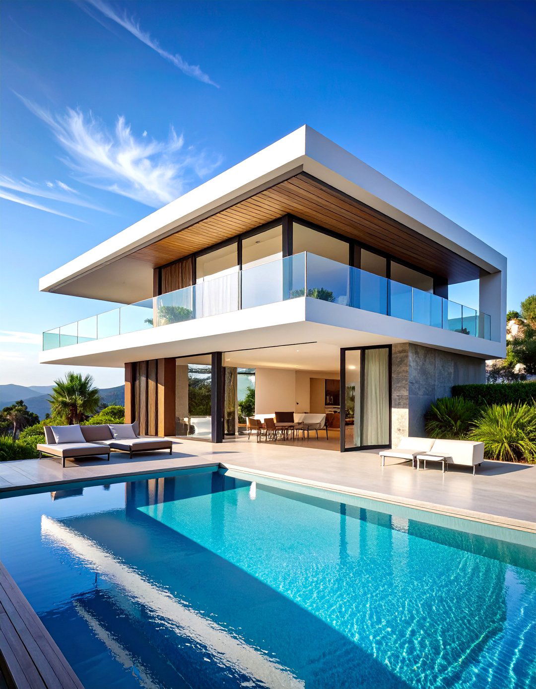 Floating Cantilever Balcony with Minimal Visual Support - 25 Cantilever Balcony Ideas