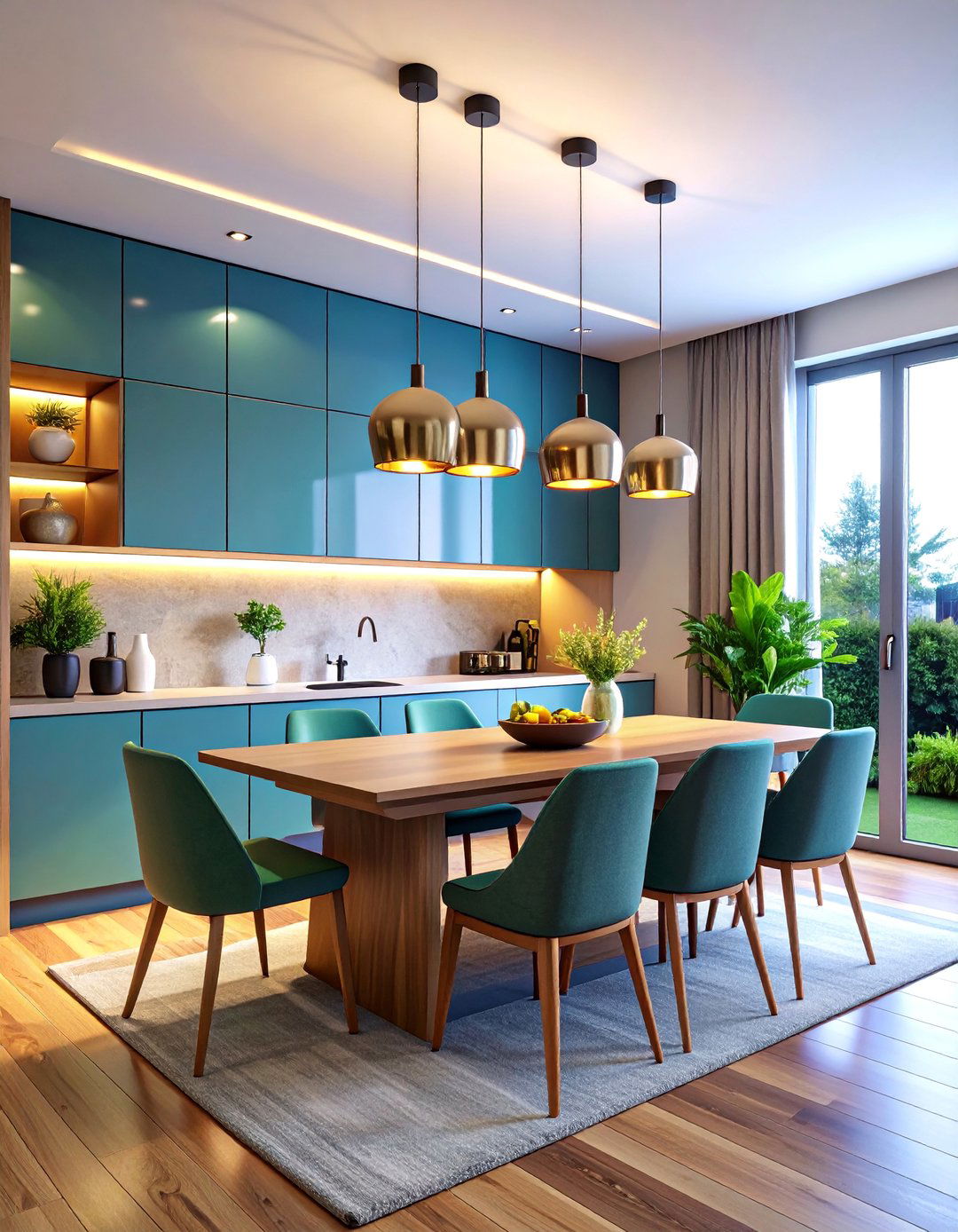 Floating Contemporary Hutch with Minimalist Design - 25 Dining Room Hutch Ideas