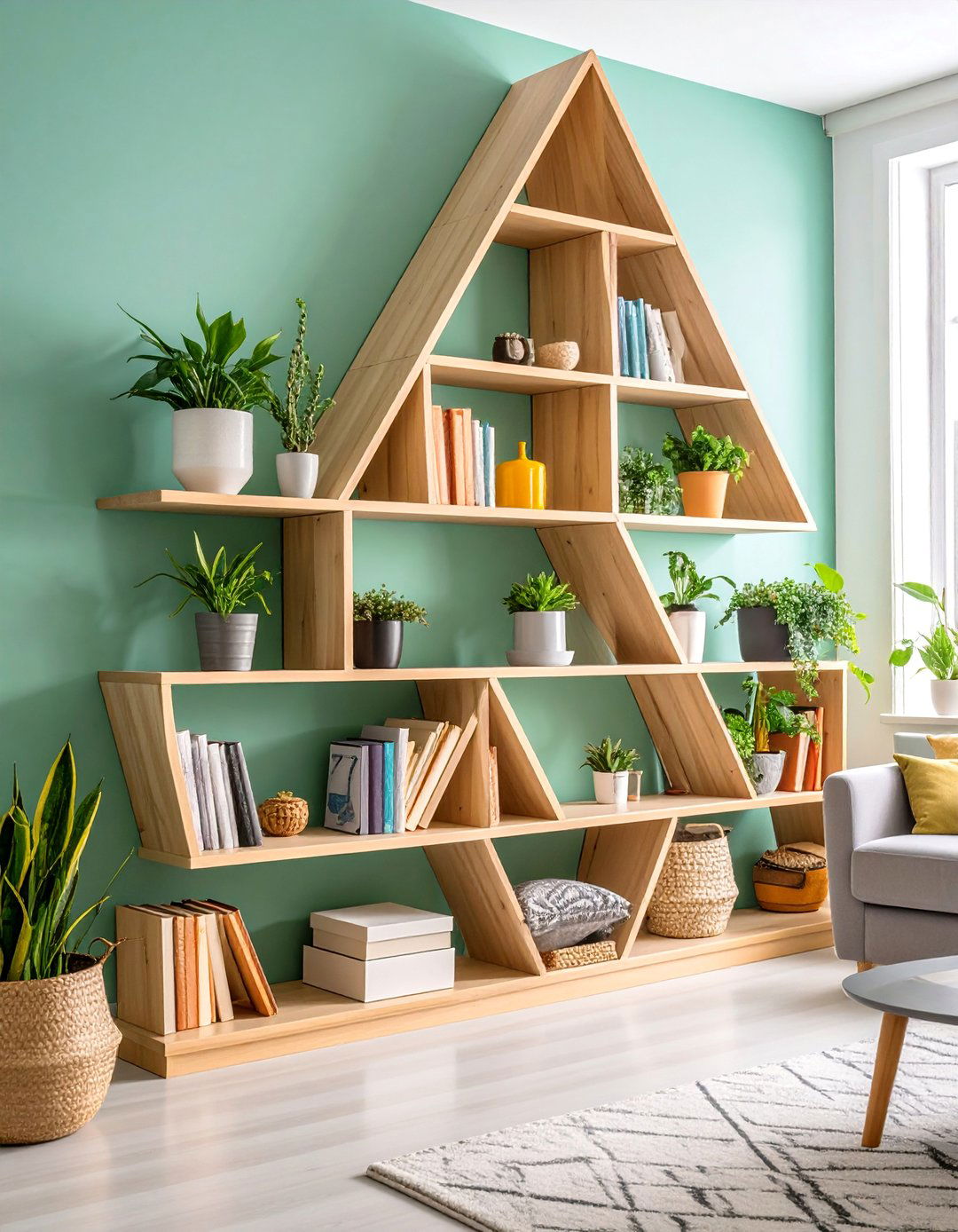 Floating Corner Shelves with Decorative Display - 25 Corner Decoration Ideas