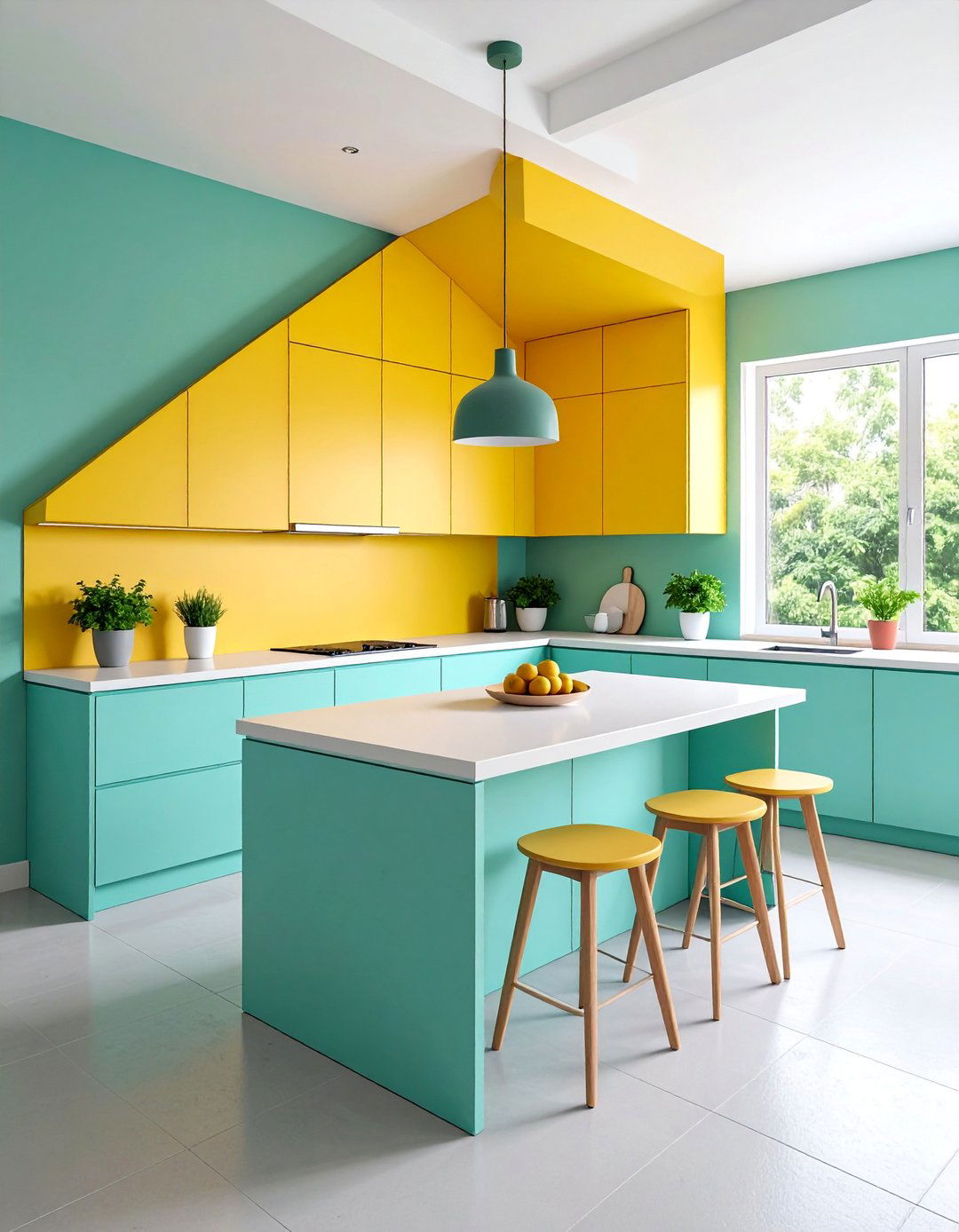 Floating Corner Table with Architectural Integration - 25 Small Kitchen Table Ideas
