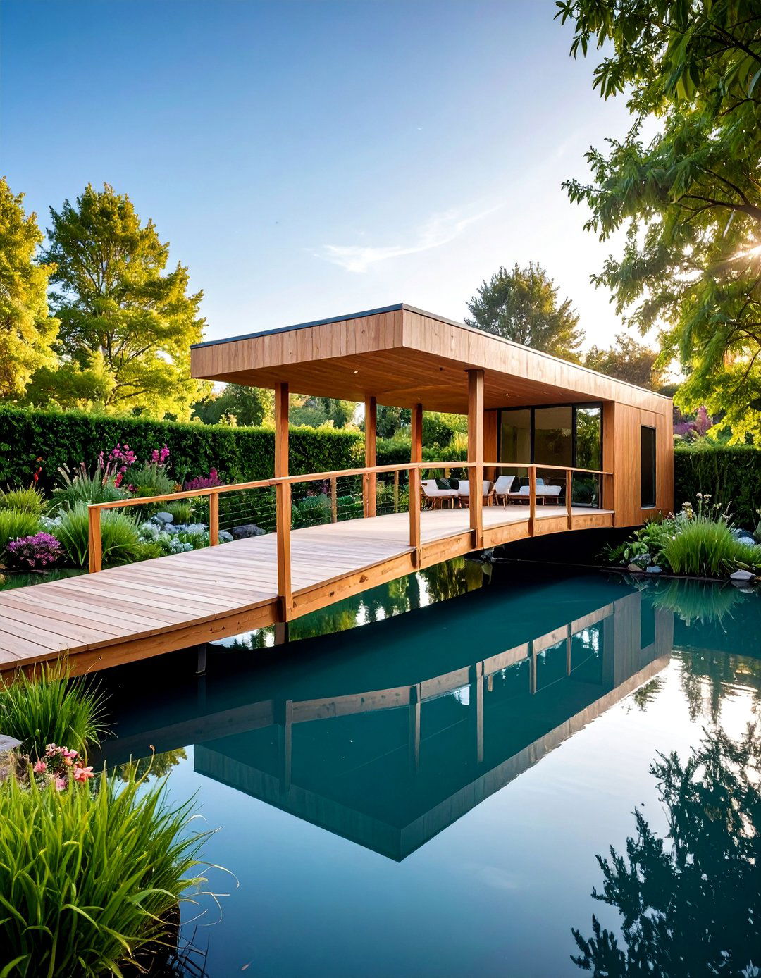 Floating Deck Garden Bridge - 25 Garden Bridge Ideas