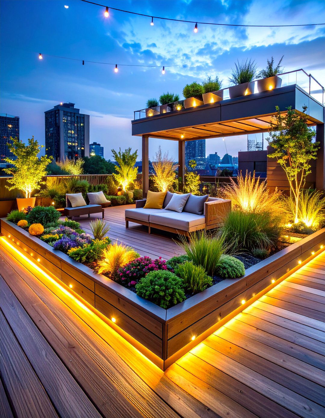 Floating Deck Garden Platform - 25 Rooftop Garden Ideas