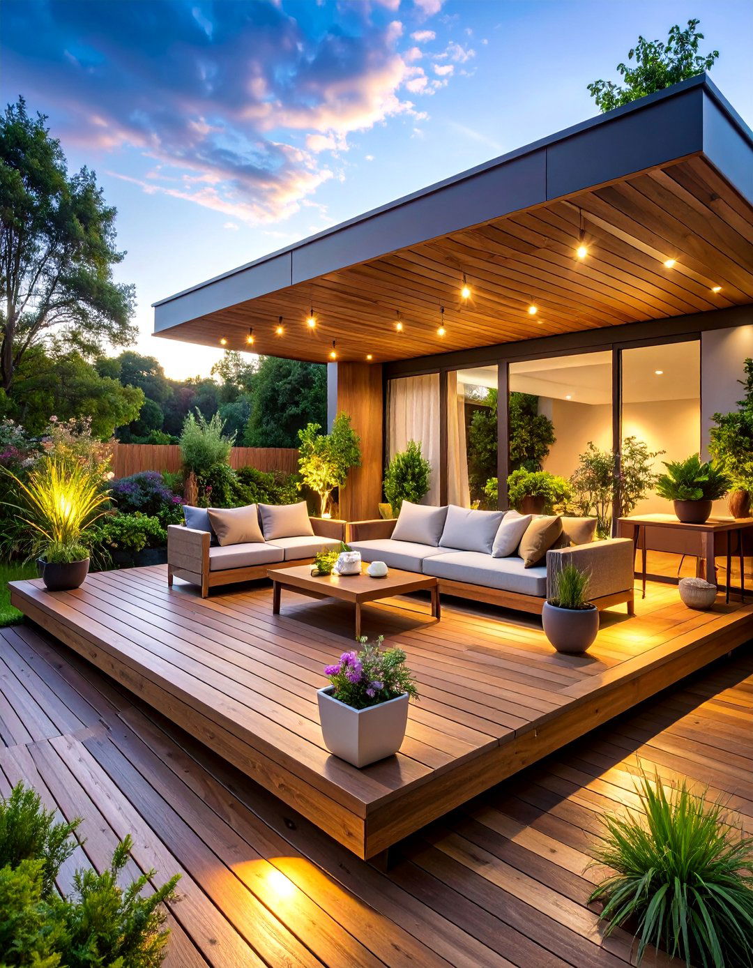 Floating Deck Garden Retreat - 25 Small Patio Ideas