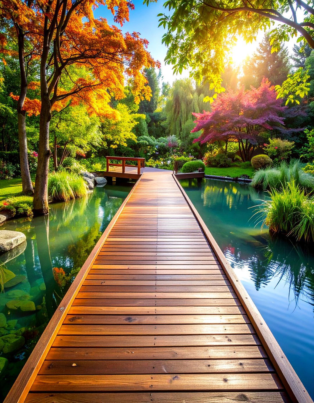 Floating Deck Walkway Over Water Features - 25 Elevated Walkway Ideas
