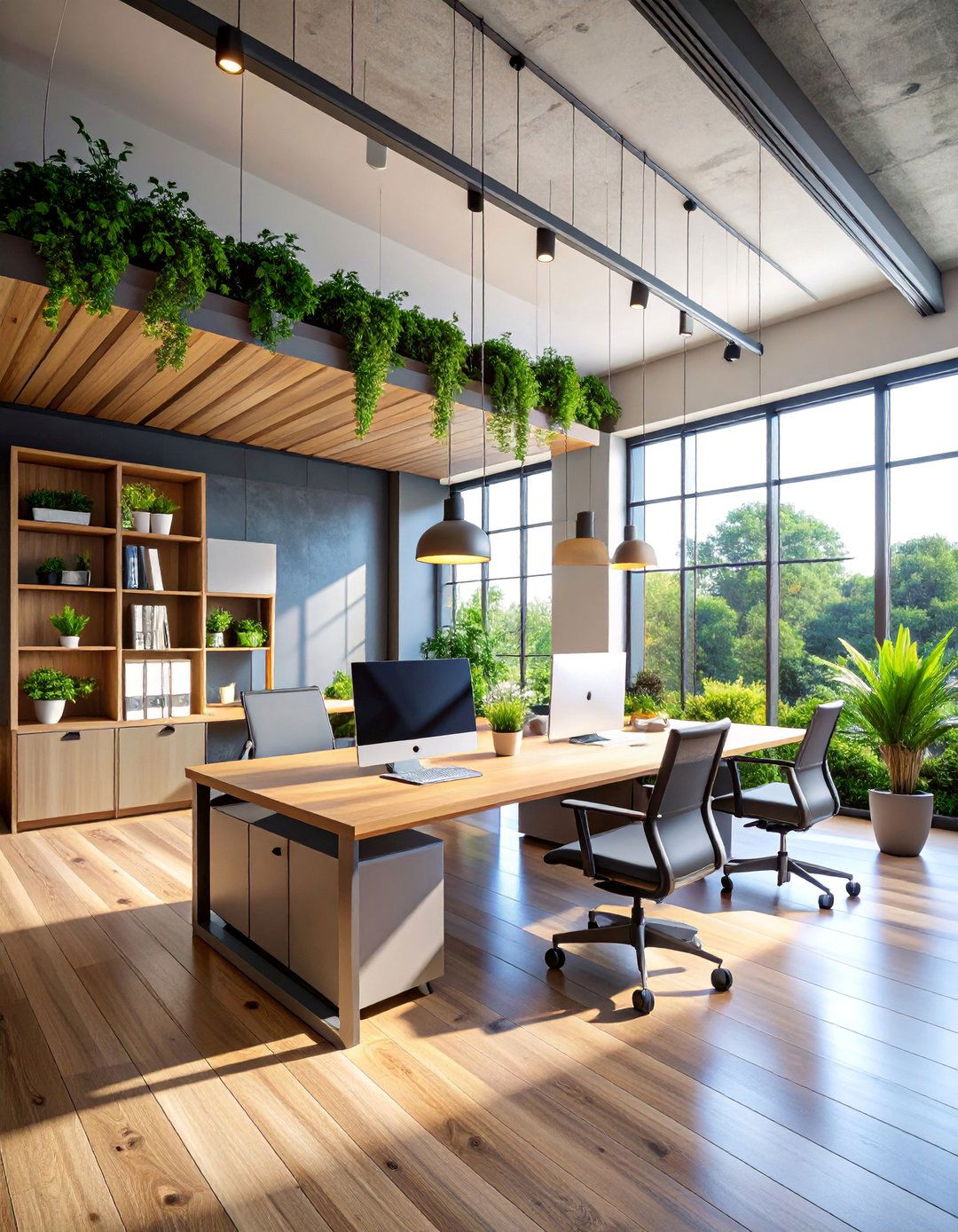 Floating Desk Loft Office with Minimal Footprint - 25 Loft Office Ideas