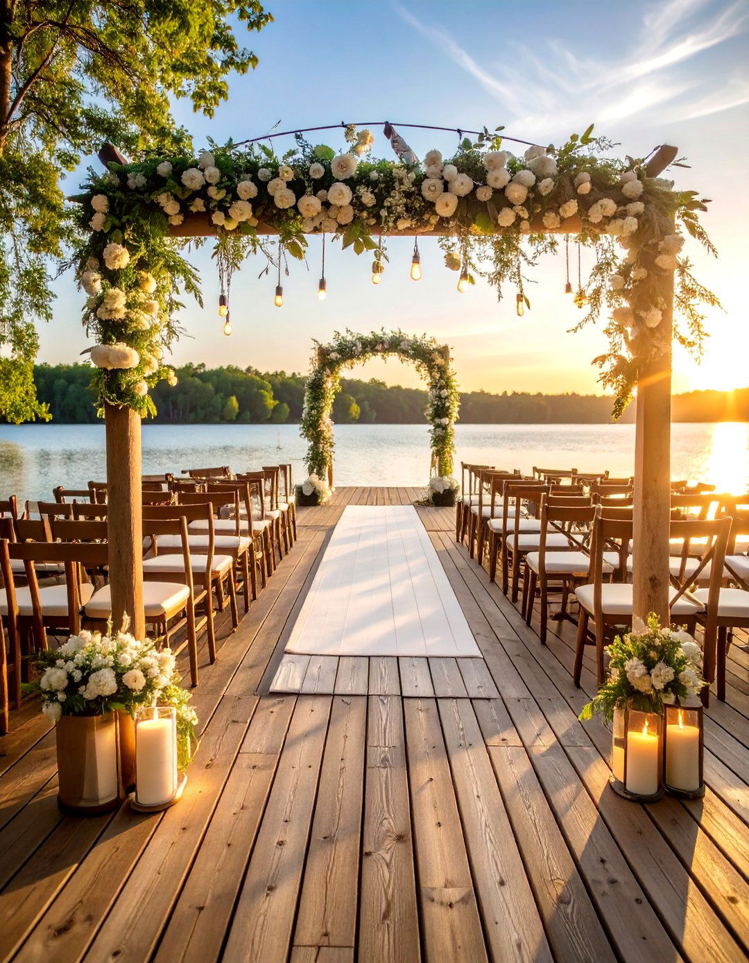 Floating Dock Lakeside Wedding - 25 Casual Wedding Ideas