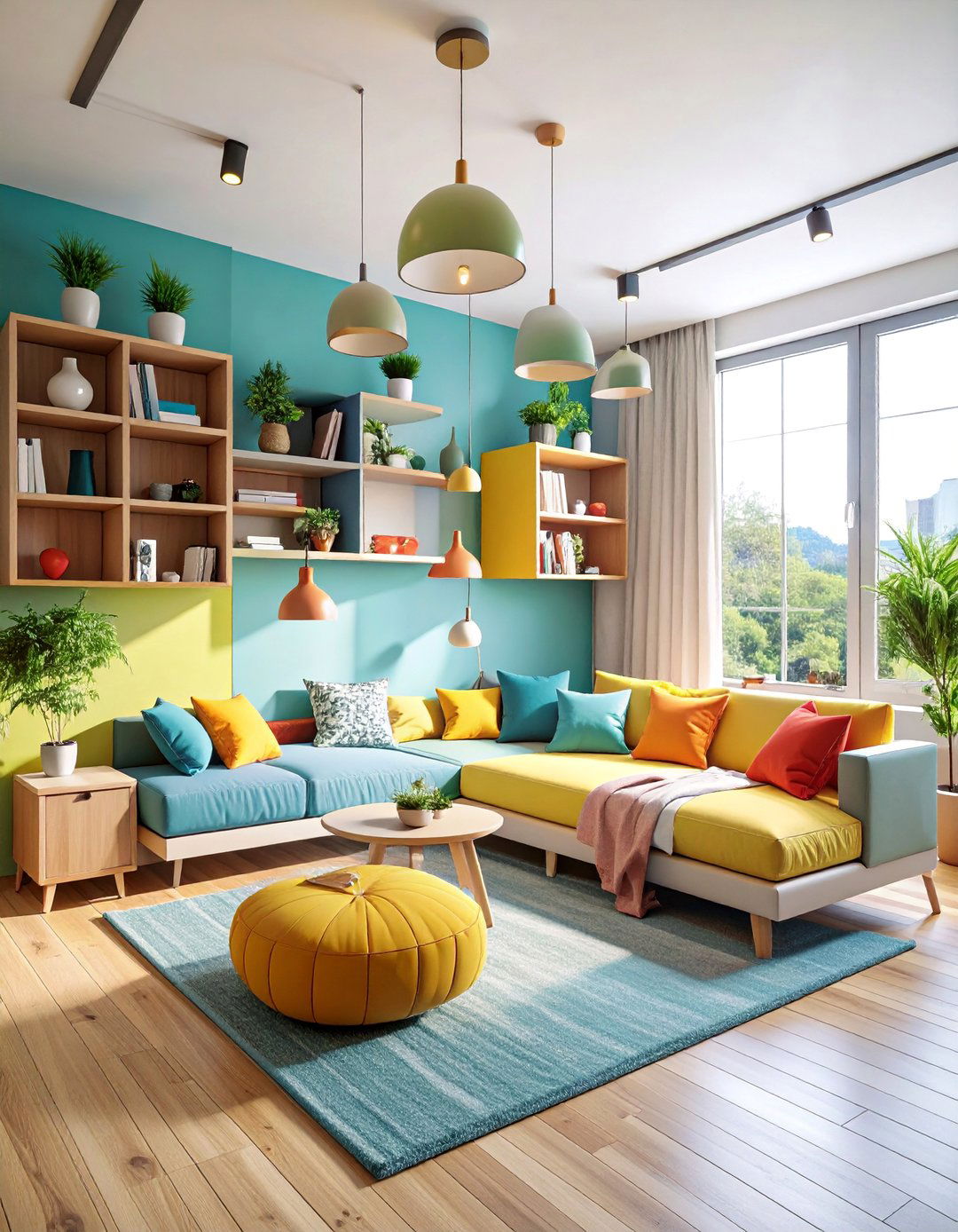 Floating Furniture Studio with Space Maximizing Design - 25 Studio Apartment Ideas