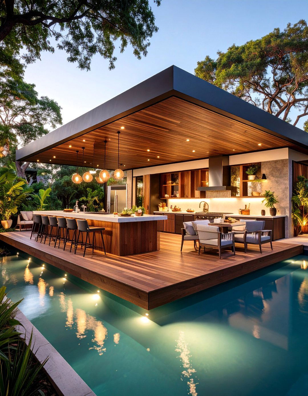 Floating Island Bar Kitchen - 25 Mexican Outdoor Kitchen Ideas