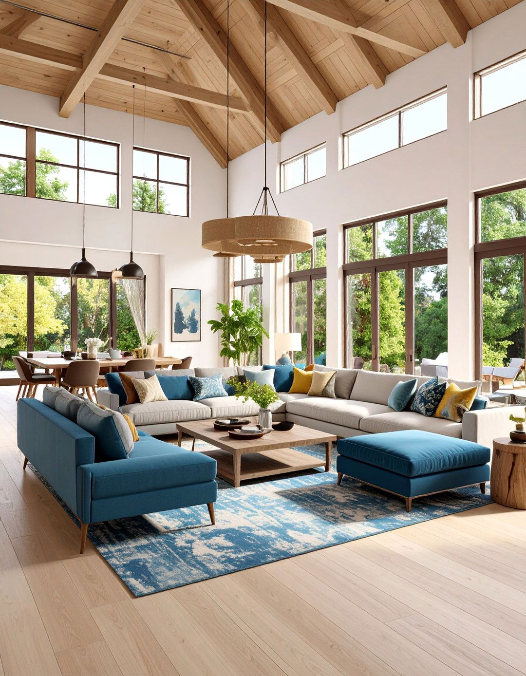 Floating Island Layout for Large Spaces - 25 Awkward Living Room Layout Ideas