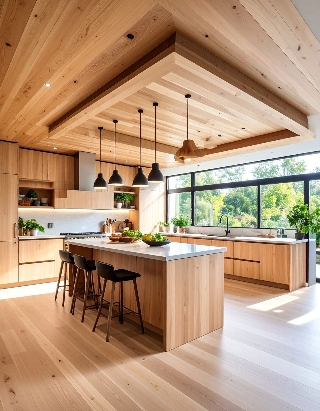 Floating Island Plywood Ceiling - 25 Plywood Ceiling Ideas