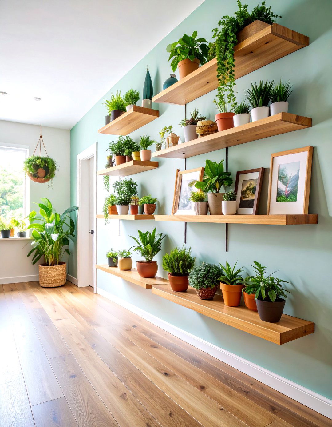 Floating Photo Ledge Display - 25 Photo Display Ideas