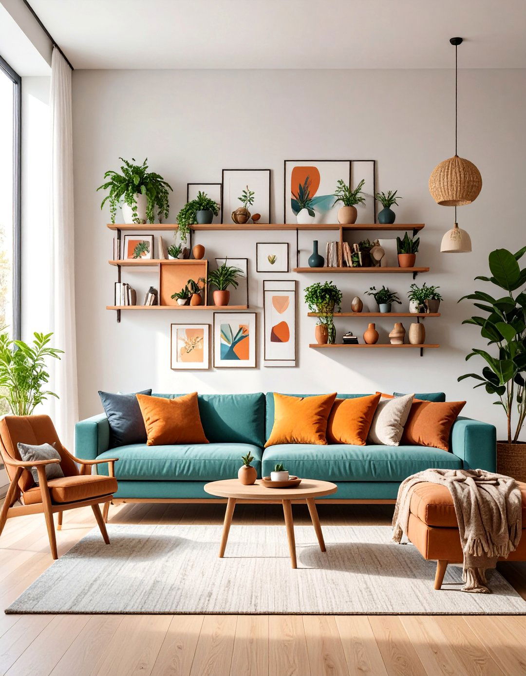 Floating Shelf Gallery Wall System - 25 Gallery Wall Ideas