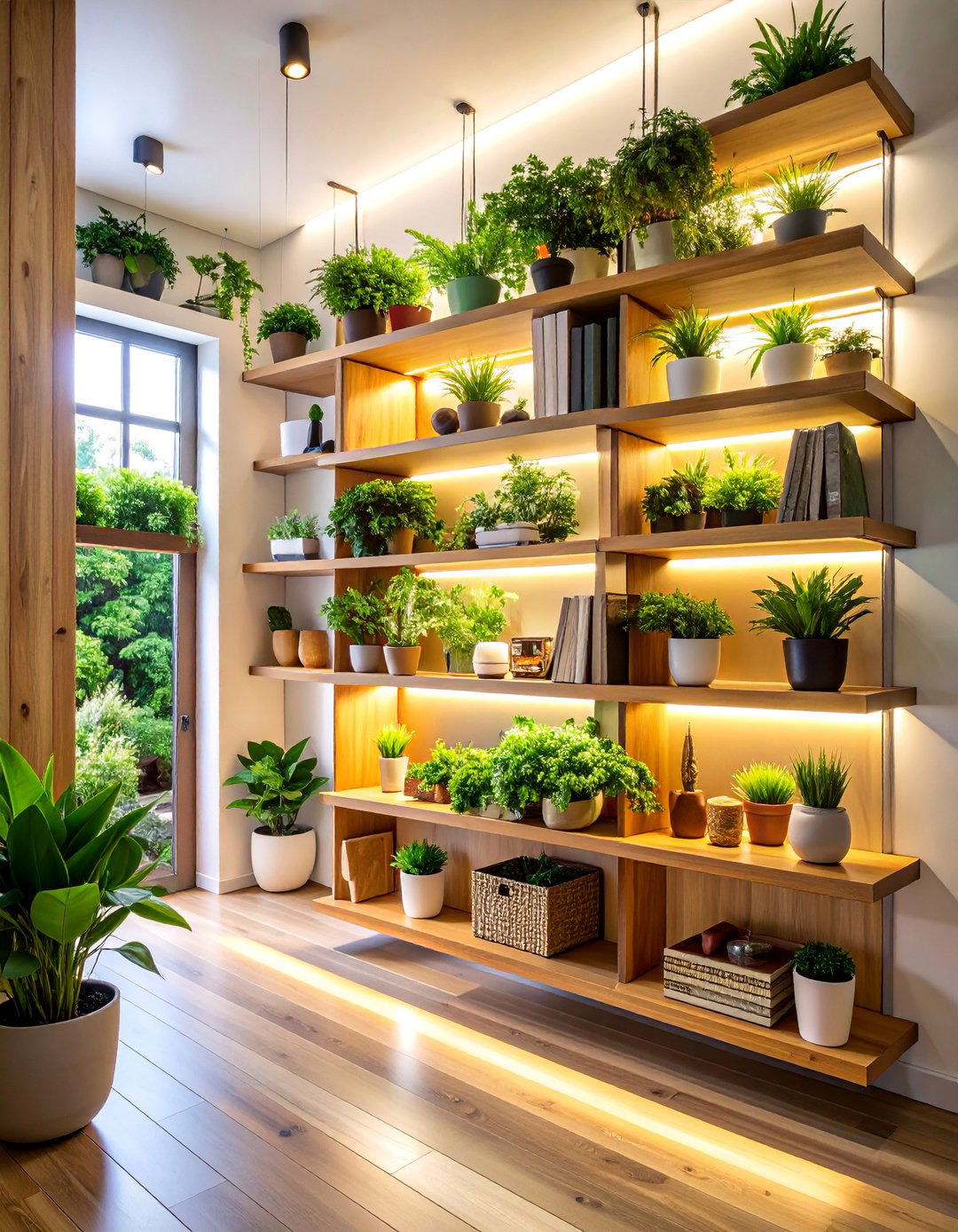 Floating Shelves with Curated Displays - 25 Entryway Wall Ideas