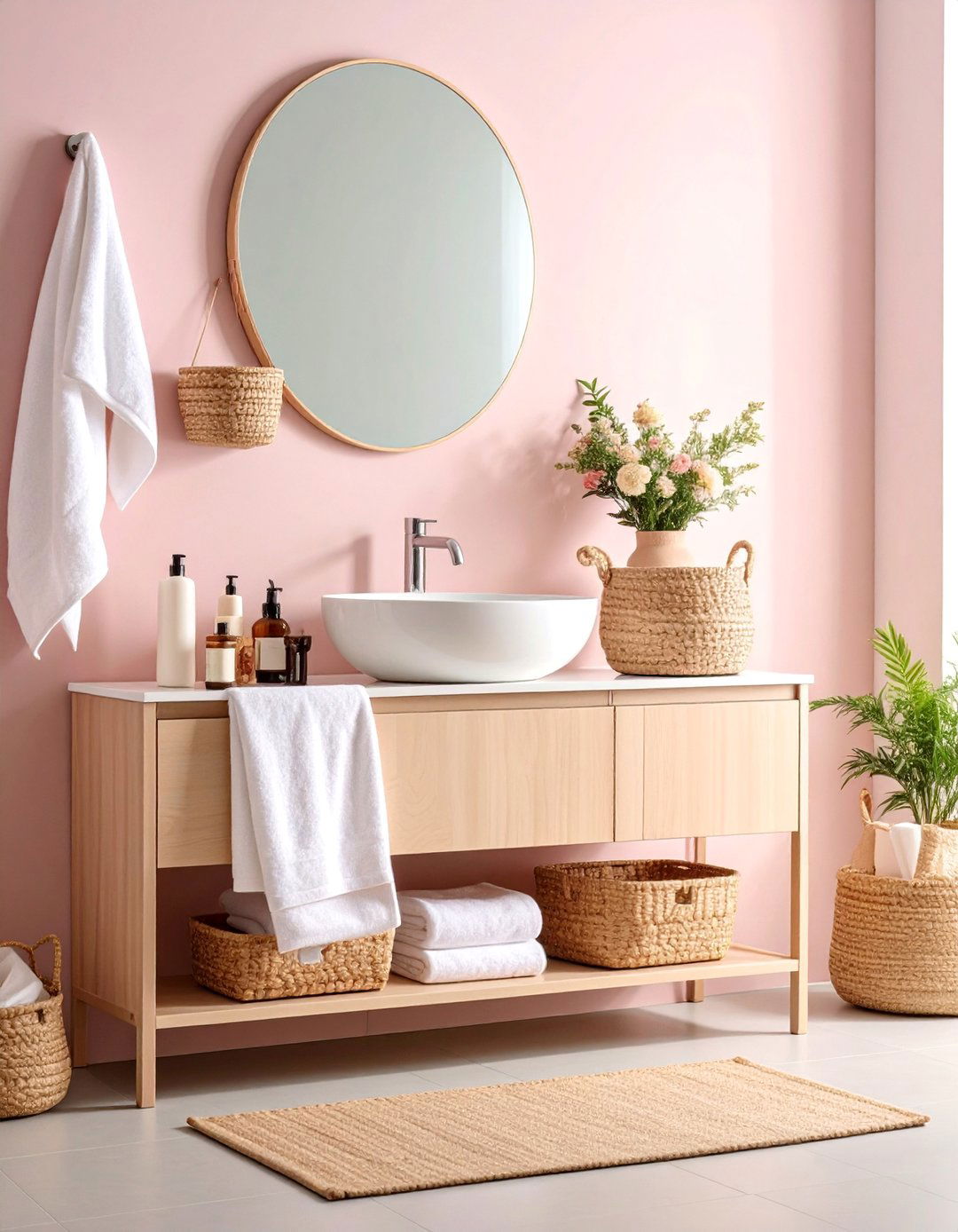 Floating Vanity Lower Shelf Addition - 25 Small Bathroom Shelving Ideas