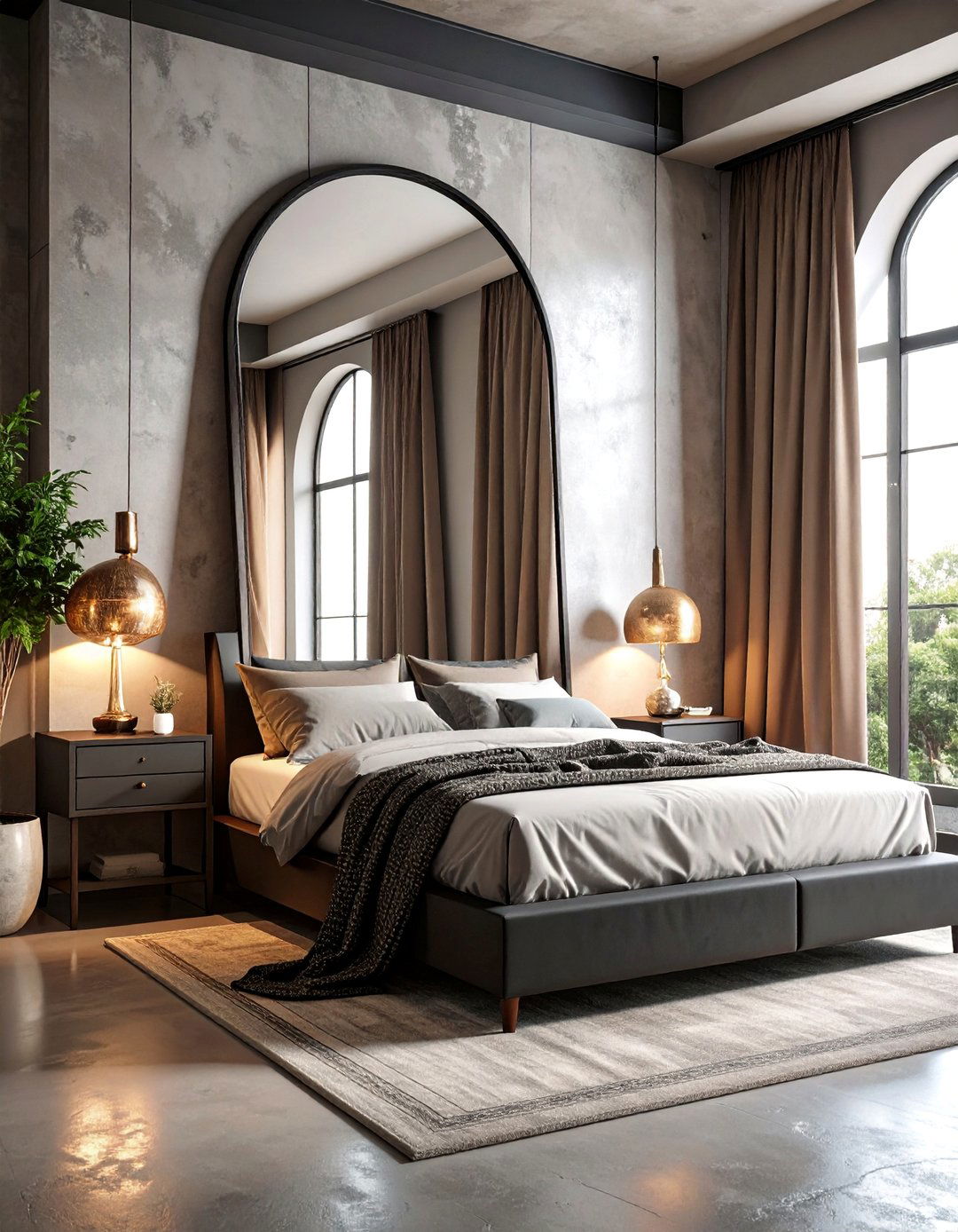 Floor Length Mirror Behind Nightstand Drama - 25 Mirror Behind Nightstand Design Ideas