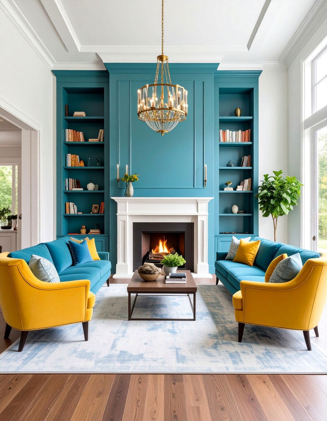 Floor to Ceiling Flanking Fireplace Shelves - 25 Fireplace Floating Shelves Design Ideas