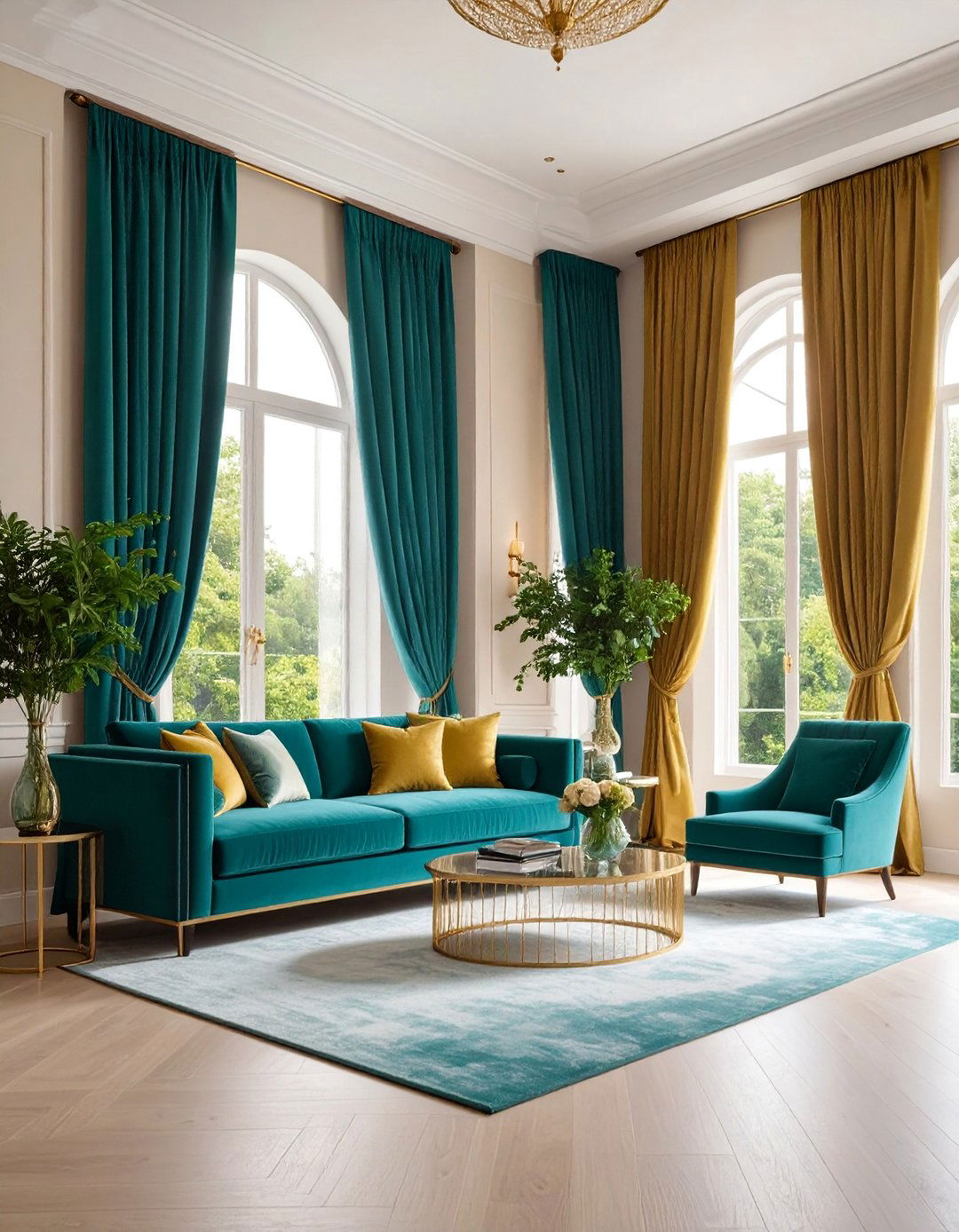 Floor to Ceiling Living Room Curtains for Dramatic Height - 25 Living Room Curtain Ideas