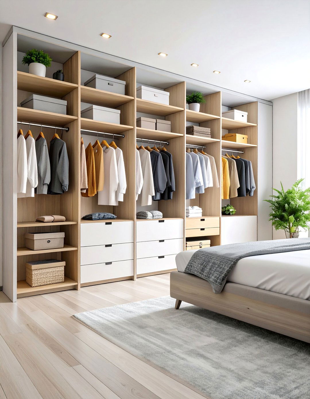 Floor to Ceiling Minimalist Wardrobe with Clean Lines - 25 Built-in Wardrobes Ideas