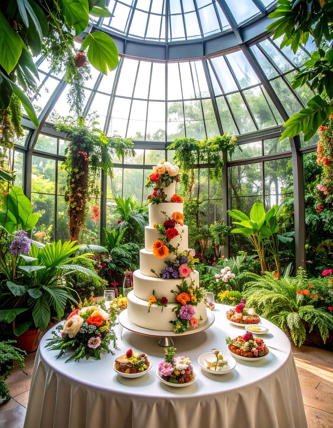 Floral Pressed Wedding Cake with Botanical Elements - 25 Wedding Cake Ideas